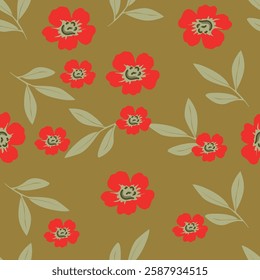 flower pattern textile design illustration
