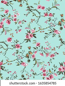 flower pattern textile design illustrations