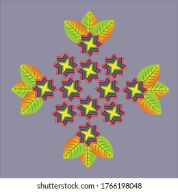 flower pattern for textile design on pigeon color