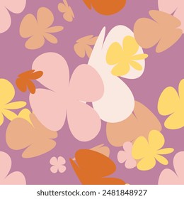 Flower Pattern Texture With Simple Pretty, Little Floral Liberty Seamless Texture Background. Spring, Summer Romantic Blossom Flower Garden Seamless Pattern for Your Designs