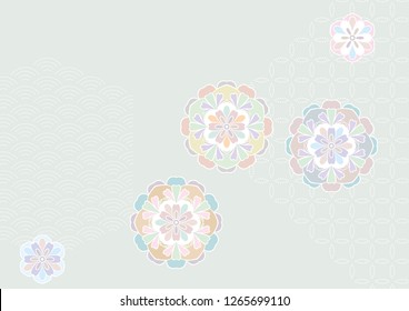 Flower pattern. Tradition of Japan.