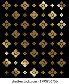 flower pattern in traditional Thai style, Line thai Traditional Thai style pattern vector illustration, Concept The Arts of Thailand. Thai Painting design.
 