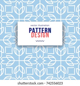 Flower pattern in trendy linear style. Element for floral shops,cosmetics packaging, beauty and spa studios.