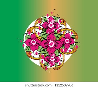 Flower Pattern Truck Art