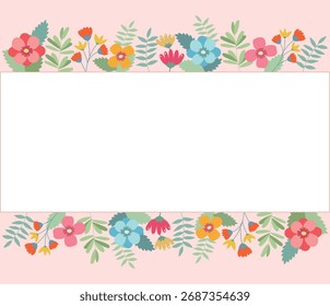 Un patrón de flores con una variedad de flores