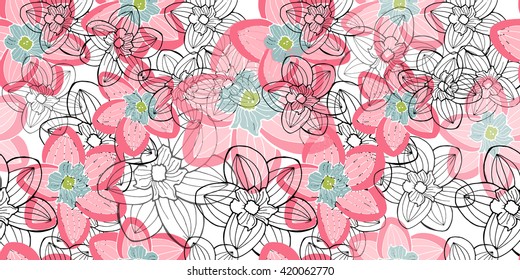 Flower pattern vector