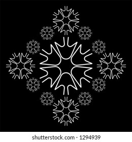 Flower pattern. Vector. Add your text. Scalable. Change the colors as you wish.