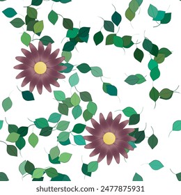 Patrón de flores, fondo de Vector, fondo floral, Formas de Vector, hoja aislada, patrón sin fisuras, fondo verano, flores primavera, ramo de flores, fondo abstracto