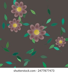 Patrón de flores, fondo de Vector, Vector floral, diseño de patrón, silueta de la hoja, Vector abstracto, patrón de pétalos, ramo de flores, fondo sin costuras, flores aisladas, patrón de adorno