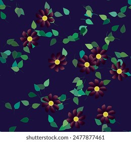 Patrón de flores, fondo de Vector, patrón de hojas, acuarela de flores, textura sin costuras, patrones florales, diseño de Vector, fondo de pétalos, patrón de ornamento, Formas de Vector, abstracto de Vector