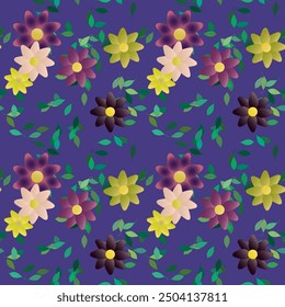 Patrón de flores, fondos de Vector, pétalos de fondo, hojas de fondo, fondo floral, patrón de Vector, hojas de Vector, Fondo de pantalla sin costura, hojas aisladas, diseño floral, adornos Vector