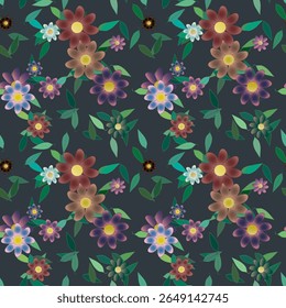 Flower pattern, vector design, pattern design, seamless background, floral vector, leafs background, floral pattern, vector abstract, leaf shape, nature backgrounds, background vector