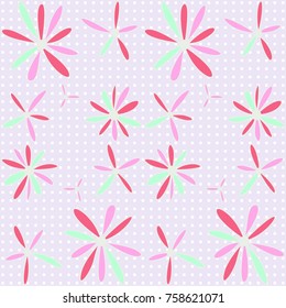 Flower pattern vector design Stylish, stylish surfaces for wallpaper, background tiles and seamless interior design.