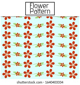 Flower pattern vector design for wallpaper, print template, texture etc
