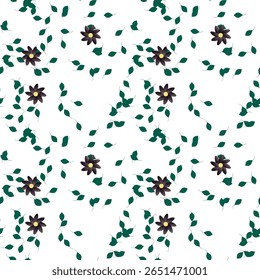 Padrão de flores, vetor padrão, padrão floral, plano de fundo de folhas, plano de fundo de flores, aquarela de flores, formas vetoriais, plano de fundo floral, folha sem emenda, plano de fundo padrão