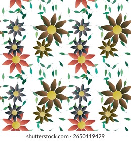 Flower pattern, vector flowers, background texture, flowers spring, vector art, leafs vector, floral seamless pattern, vector abstract, abstract background, flowers watercolor