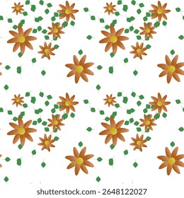 Flower pattern, vector flowers, floral seamless pattern, background vector, vector pattern, leaf silhouette, flowers isolated, flowers bouquet, seamless background, pattern design