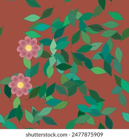 Flower pattern, vector flowers, ornament vector, leaf vector, flowers watercolor, floral seamless pattern, vector shapes, background texture, backgrounds nature, background design