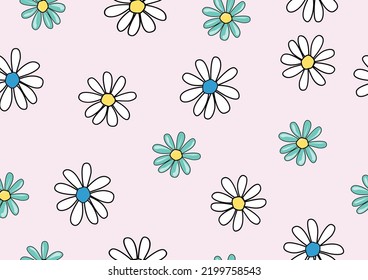 flower pattern vector hand drawn design