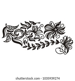 Flower pattern. Vector illustration.