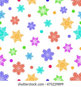 Flower pattern. Vector illustration.