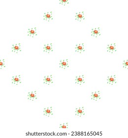 Flower pattern vector illustration. The flower pattern on fabric was vibrant and eye catching The seamless design featured delicate floral motif The background showcased beautiful nature inspired