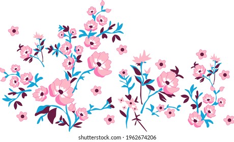 flower pattern vector illustration for t-shirt design.eps