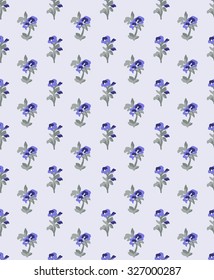 Flower pattern vector. indigo flower pattern for decor