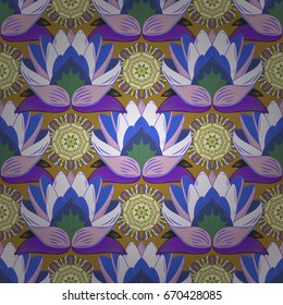 Flower pattern vector, line graphic pattern abstract vector background. Modern stylish texture.