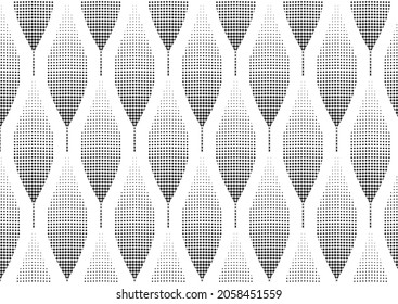 flower pattern vector, petals from the gradation black dots of flower, Geometric vector pattern repeat.