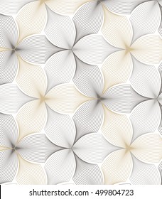 flower pattern vector, repeating linear petal of flower, monochrome stylish