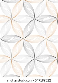 flower pattern vector, repeating linear petal of flower, monochrome stylish