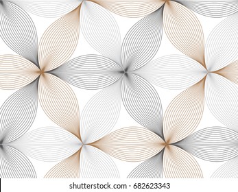 flower pattern vector, repeating linear petal of flower, Geometric vector pattern repeat