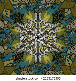 Flower pattern. vector seamless Beautiful fabric pattern. Colour Spring Theme seamless pattern Background. Flat Flower Elements Design