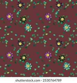 Padrão de flores, formas vetoriais, planos de fundo vetoriais, vetor de flores, padrão ornamental, padrão sem costura, padrão vetorial, plano de fundo abstrato, silhueta de folhas, design de plano de fundo