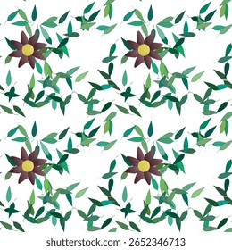 Padrão de flor, formas vetoriais, padrão de folhas, buquê de flor, fundo floral, textura sem costura, folha isolada, flores vetores, padrão floral sem costura, vetor de ornamento, flores aquarela