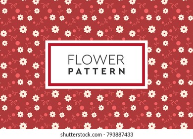Flower pattern vector. Simple, natural design for background, packaging, texture.
