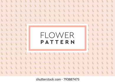 Flower pattern vector. Simple, natural design for background, packaging, texture.