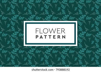 Flower pattern vector. Simple, natural design for background, packaging, texture.