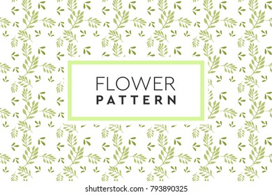 Flower pattern vector. Simple, natural design for background, packaging, texture.