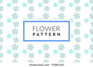 Flower pattern vector. Simple, natural design for background, packaging, texture.