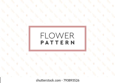 Flower pattern vector. Simple, natural design for background, packaging, texture.
