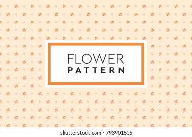 Flower pattern vector. Simple, natural design for background, packaging, texture.