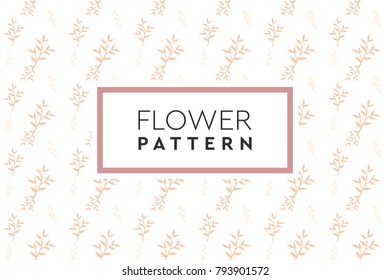 Flower pattern vector. Simple, natural design for background, packaging, texture.