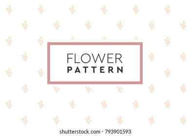 Flower pattern vector. Simple, natural design for background, packaging, texture.