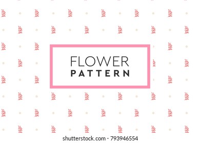 Flower pattern vector. Simple, natural design for background, packaging, texture.