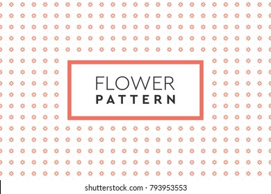 Flower pattern vector. Simple, natural design for background, packaging, texture.