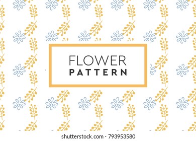 Flower pattern vector. Simple, natural design for background, packaging, texture.