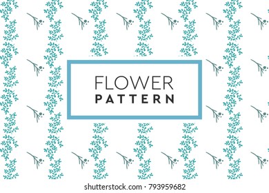 Flower pattern vector. Simple, natural design for background, packaging, texture.