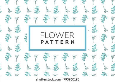 Flower pattern vector. Simple, natural design for background, packaging, texture.